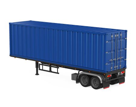 Semi-Trailer Container Isolatedの写真素材