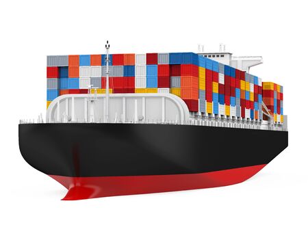 Container Ship Isolatedの写真素材