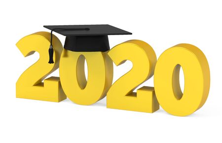 2020 Graduation Cap Isolatedの写真素材