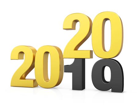 New Year 2020 Concept Isolatedの写真素材