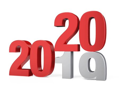 New Year 2020 Concept Isolatedの写真素材