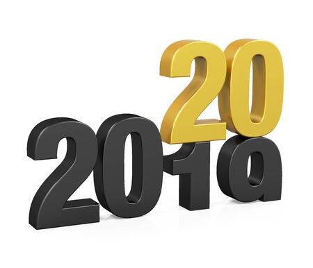 New Year 2020 Concept Isolatedの写真素材