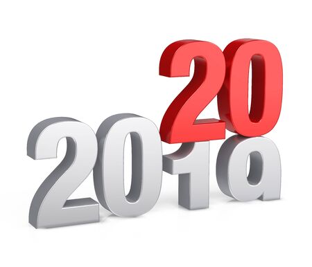New Year 2020 Concept Isolatedの写真素材