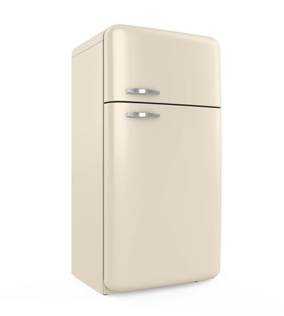 Retro Refrigerator Isolatedの写真素材