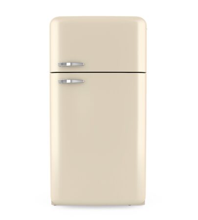 Retro Refrigerator Isolatedの写真素材