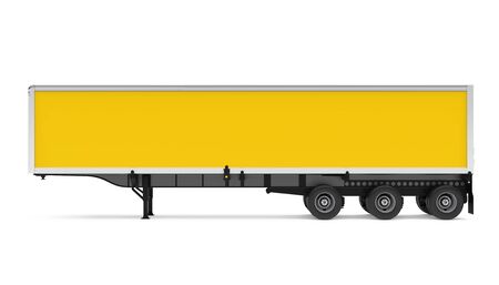 Semi-Trailer Box Isolatedの写真素材
