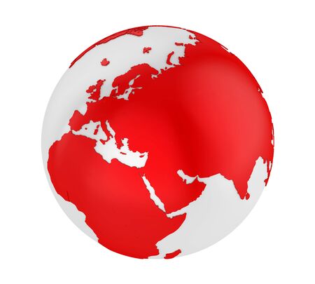 Earth Globe Europe View Isolatedの写真素材
