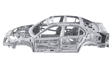 Unibody Car Chassis Frame Isolatedの写真素材