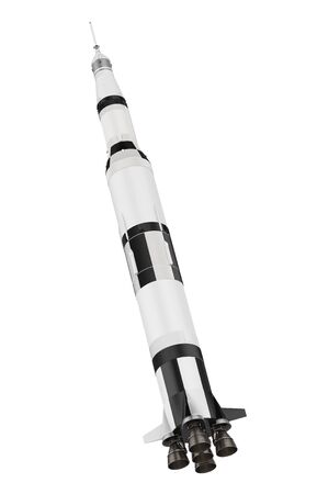 Saturn V Rocket Isolatedの写真素材