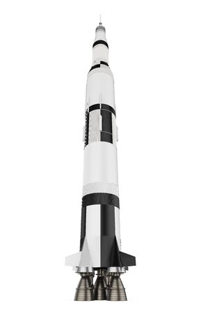 Saturn V Rocket Isolatedの写真素材