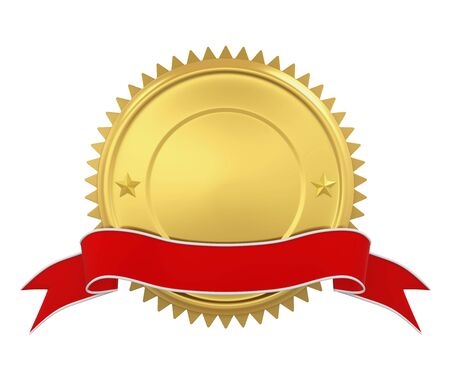 Blank Award Medal Isolatedの写真素材