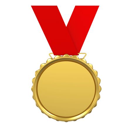 First Place Golden Medal Isolatedの写真素材