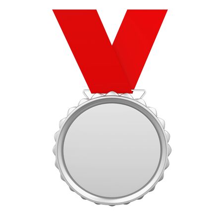 Second Place Silver Medal Isolatedの写真素材