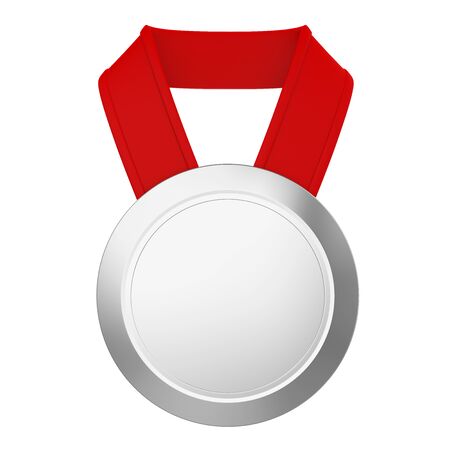 Second Place Silver Medal Isolatedの写真素材