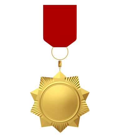 Star Golden Medal Isolatedの写真素材