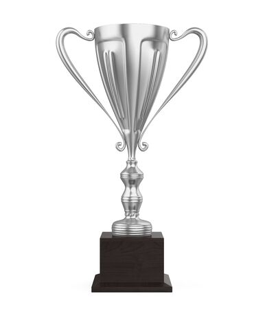 Silver Trophy Cup Isolatedの写真素材