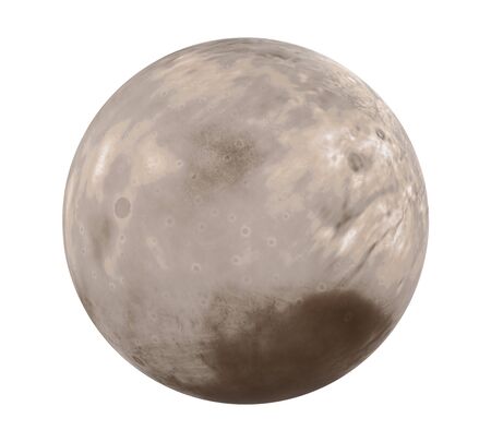 Charon, Moon of Dwarf Planet Pluto Isolatedの写真素材