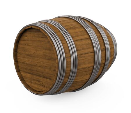 Wooden Barrel Isolatedの写真素材