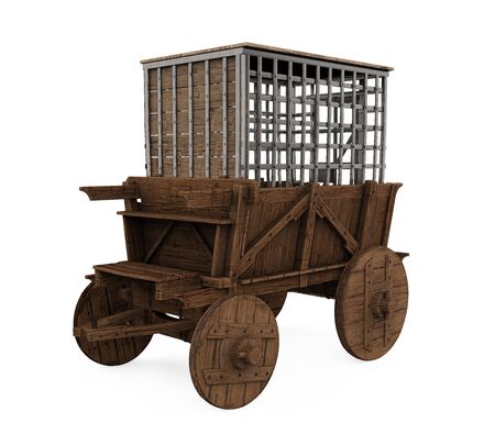 Cage Wagon Isolatedの写真素材