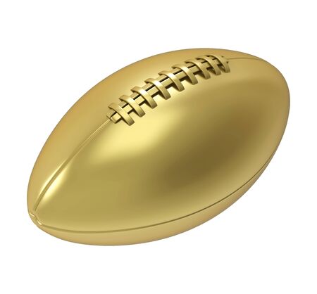 Golden Football Ball Isolatedの写真素材