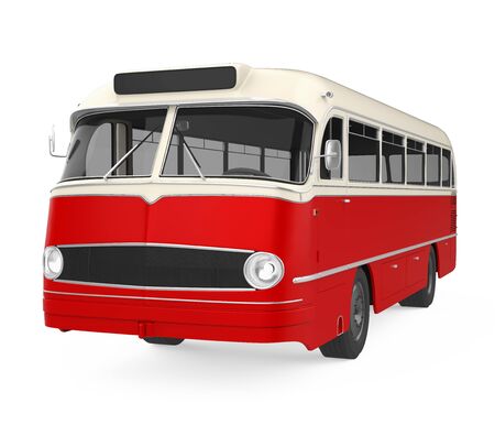 Old Vintage Bus Isolatedの写真素材