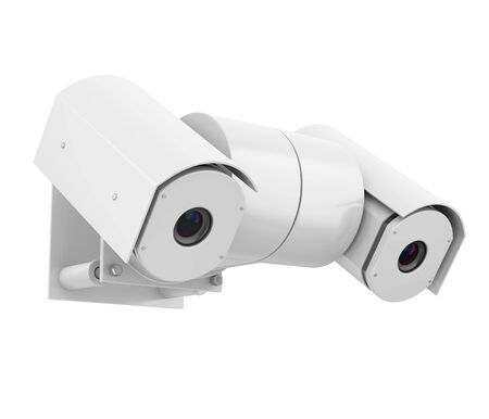 Surveillance CCTV Security Camera Isolatedの写真素材