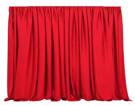 Red Curtain Isolatedの写真素材