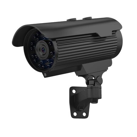 Surveillance CCTV Security Camera Isolatedの写真素材