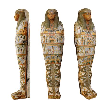 Egyptian Mummy Coffin Isolatedの写真素材