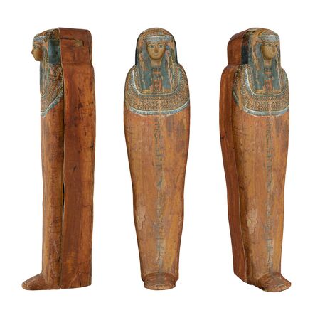 Egyptian Mummy Coffin Isolatedの写真素材