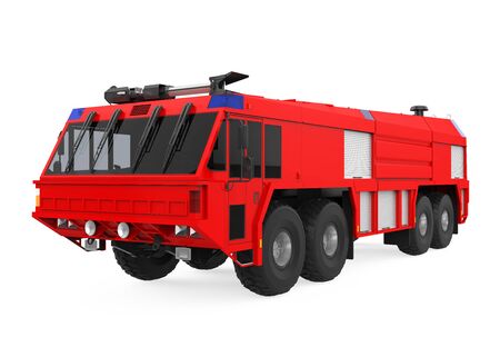Airport Fire Rescue Car Isolatedの写真素材