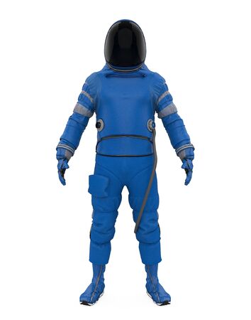 Blue Astronaut Isolatedの写真素材