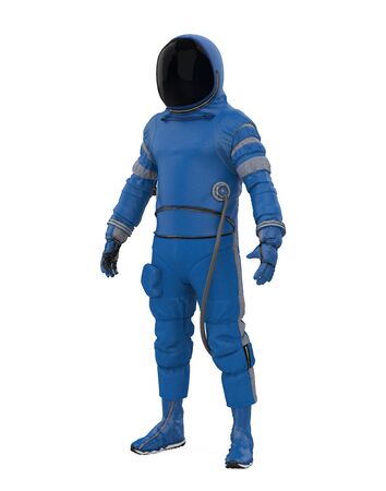 Blue Astronaut Isolatedの写真素材