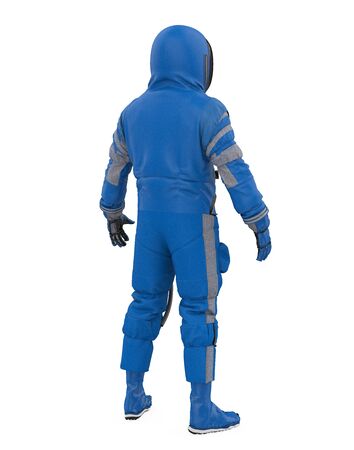 Blue Astronaut Isolatedの写真素材