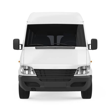 White Minibus Isolatedの写真素材