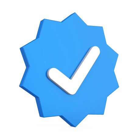 Verified Blue Check Mark Isolatedの写真素材