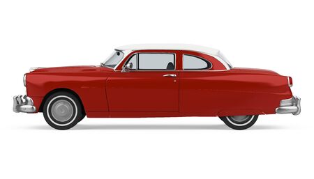 Red Vintage Car Isolatedの写真素材