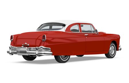 Red Vintage Car Isolatedの写真素材