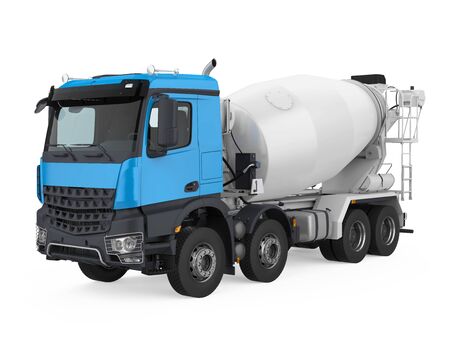 Concrete Mixer Truck Isolatedの写真素材