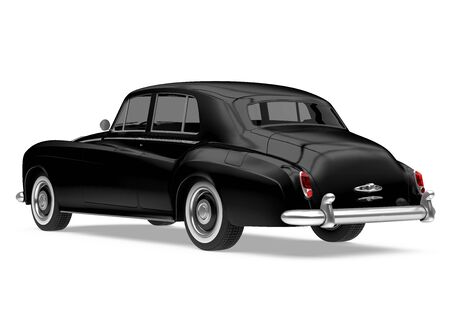 Black Vintage Car Isolatedの写真素材
