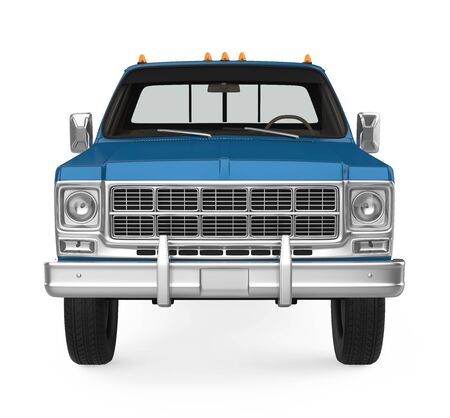 Vintage Pickup Truck Isolatedの写真素材