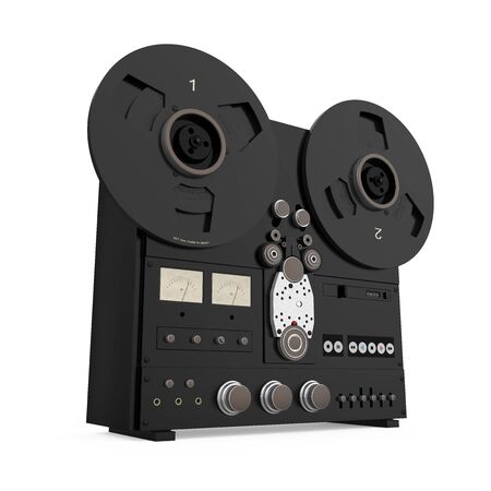 Reel-to-Reel Tape Recorder Isolatedの写真素材