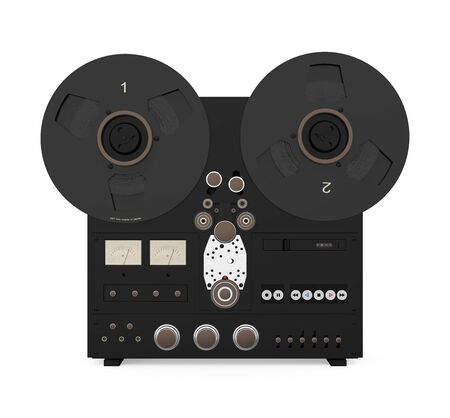 Reel-to-Reel Tape Recorder Isolatedの写真素材