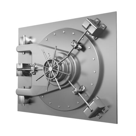 Bank Vault Door Isolatedの写真素材