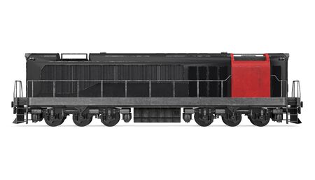 Old Steam Locomotive Isolated