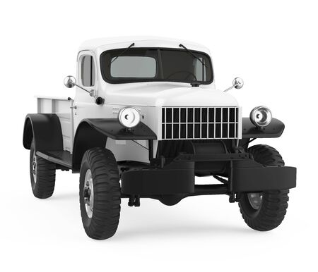 Vintage Pickup Truck Isolatedの写真素材