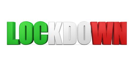 Italy Lockdown Illustrationの写真素材