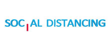 Social Distancing Illustrationの写真素材