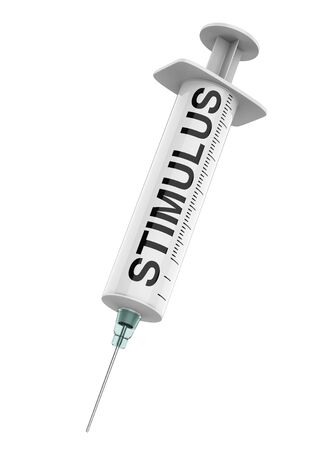 Economic Stimulus Syringe Isolatedの写真素材
