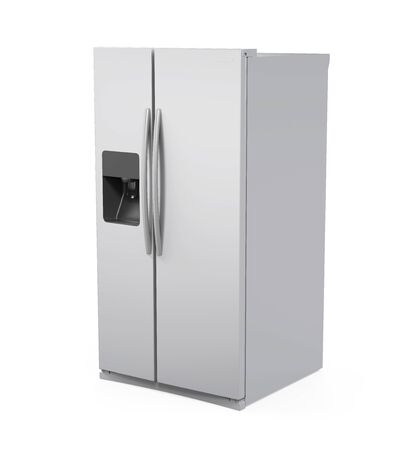 Modern Refrigerator Isolatedの写真素材